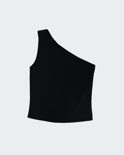 Catalina One-Shoulder Tank - Obsidian