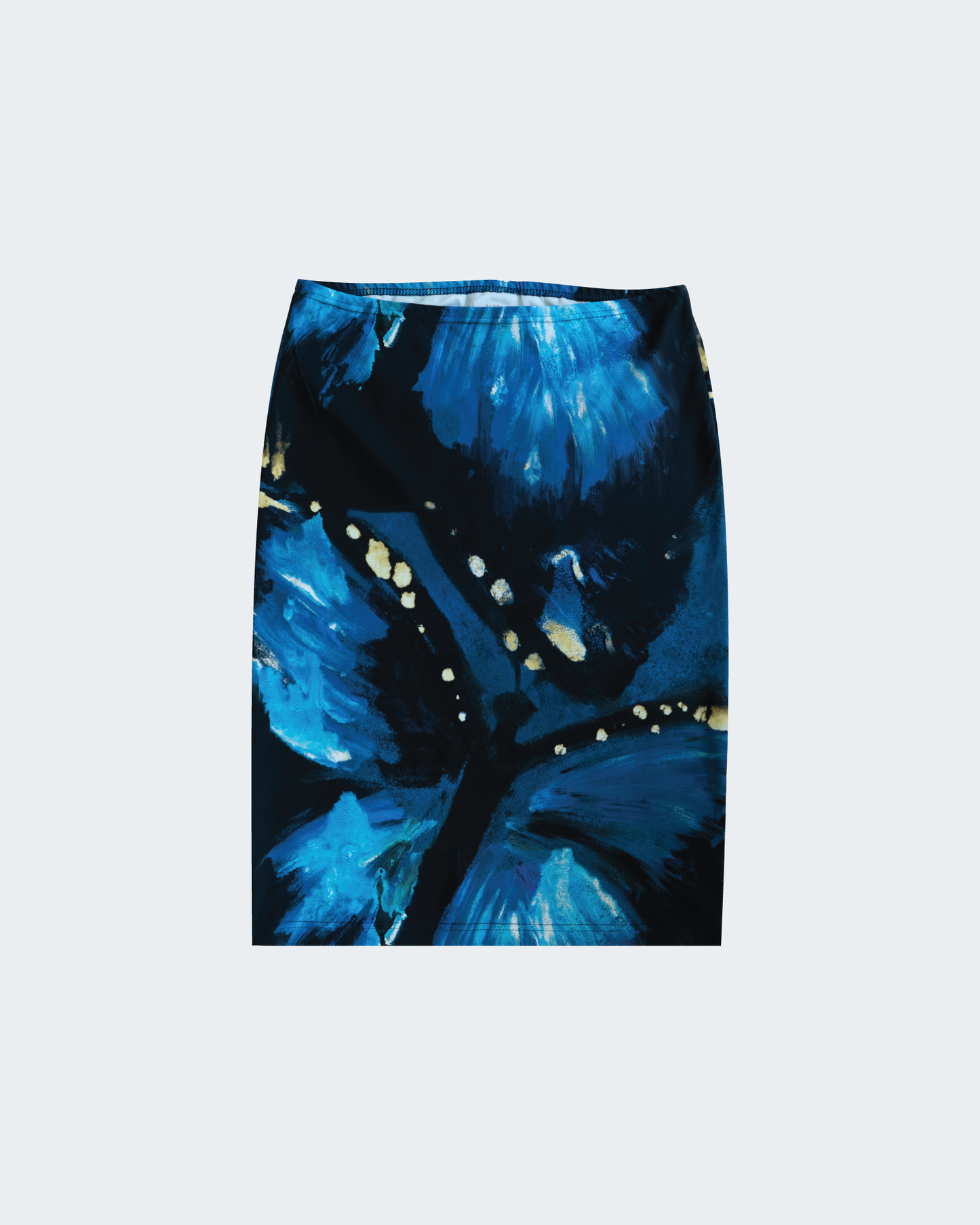 Coastline Midi Skirt- Blue Butterfly