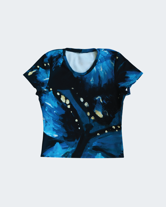 Marina Baby Tee - Blue Butterfly