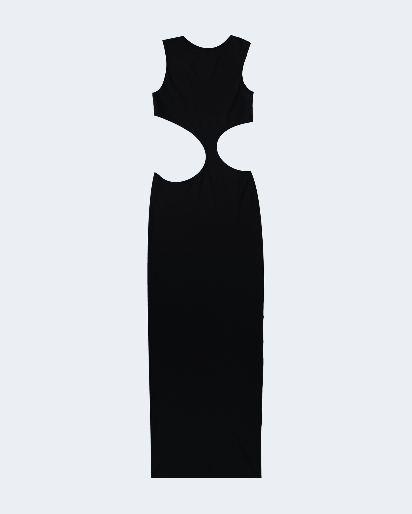 Long Eclipse Cut-Out Gown - Obsidian